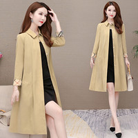 BANDALY 2019秋季新品女装风衣女中长款韩版大码高贵气质休闲洋气外套潮 KKWH1131 卡其 M