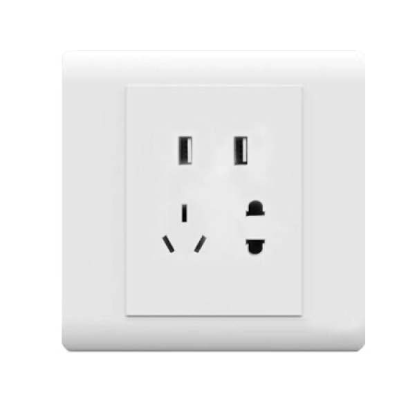 gelan 格兰电气86型开关插座e5-265二联usb插座,一联二,三极插座10a