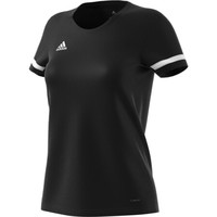 阿迪达斯(adidas)新款女子短袖T恤运动服装羽毛球半袖上衣吸汗速干T19 DW6886黑色 XL/170码