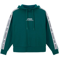 骆驼(CAMEL) 运动潮流女款带帽时尚保暖透气嘻哈休闲卫衣 C9W123602 深渊绿 L