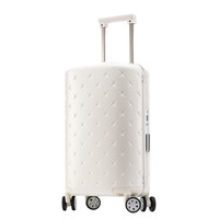 CCS铝框拉杆箱万向轮行李箱男女旅行箱登机箱 纯洁白 20英寸