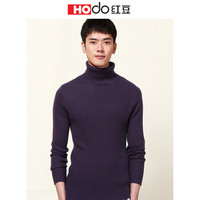 红豆 Hodo 男装 羊毛衫男2018秋冬新品简约商务系列针织面料多色高领羊毛衫 P5紫色 175/92A