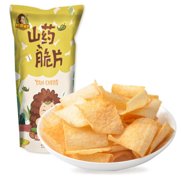 商品刺猬阿甘 山药脆片办公室休闲膨化零食麻辣味93g