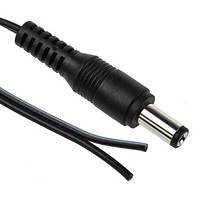 RS Pro欧时 1.8m 黑色 电源线, 2.5mm 插头引线 至 无终端接头, 1 A额定电流, 12 V