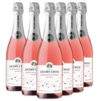 澳大利亚进口红酒 杰卡斯（Jacob’s Creek）莫斯卡托 桃红起泡葡萄酒 750ml*6 整箱装