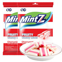 印尼进口 MintZ 明茨 清凉水果味糖果 休闲零食 清新口气 樱桃薄荷味软糖 115g*2包
