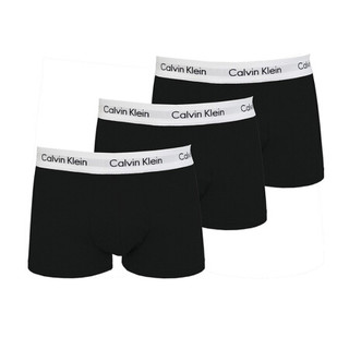 卡尔文·克莱 Calvin Klein 男士平角内裤套装 U2664G-001 3条装 黑色 M