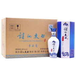 诗仙太白 青云瓷 46度 浓香型白酒 整件6瓶装 500ml/瓶