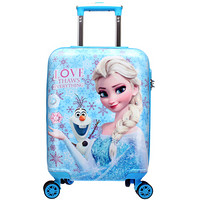 迪士尼（Disney）儿童拉杆箱18英寸小学生行李箱 冰雪奇缘登机箱万向轮旅行箱 DH19029-Q浅蓝/粉红
