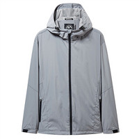 佐丹奴（Giordano） 风衣 佐丹奴（Giordano）男装 纯色网布内衬连帽风衣01079729 06银丝灰色 大码