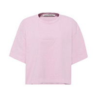 ACNE STUDIOS Cylea Emboss系列女士粉色logo印花图案短款短袖T恤 AL0054 LIGHTPINK  XS码