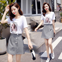 BANDALY 蹦跶狸 夏季女装新款半身裙网红套装裙时尚气质女士很仙的法国小众两件套 HZ2142-1930 黑色 XL