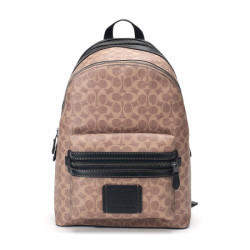 COACH 蔻驰 奢侈品 男士专柜款棕色经典标志涂层帆布双肩包 73579 JIKHA