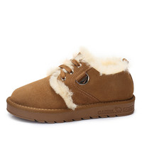 骆驼（CAMEL） 女鞋 甜美舒适保暖磨砂面毛毛鞋 A74502632 驼色 38