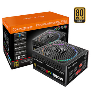 Tt（Thermaltake）额定850W TPG RGB 850W 台式机电脑主机机箱电源（联动主板/80PLUS金牌/全模/全日系电容）