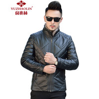 俞兆林(YUZHAOLIN)羽绒服 男士时尚水貂领羽绒服皮衣外套2020-1-8137黑色L
