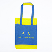 ARMANI 阿玛尼 拼色英文logo印花购物袋