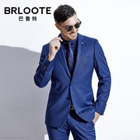 Brloote/巴鲁特男套装西服上装 春秋季商务修身羊毛西装外套 藏蓝 185/104A