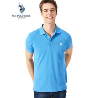 U.S. POLO ASSN. polo衫男士2019春夏新品多色纯棉潮流时尚短袖t恤1192101001 天蓝色 XL