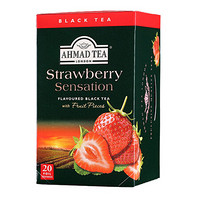 阿联酋进口亚曼(AHMADTEA)红茶叶袋泡茶包 草莓水果味果香红茶盒装20包*2g *3件