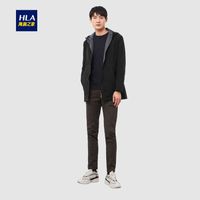 HLA海澜之家风衣男2019秋季新品双面连帽款时尚简约外套HWFAD3R008A黑色(08)170/88A(48) cz