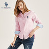 U.S. POLO ASSN. 男长袖衬衫 男士纯色时尚休闲 纯棉衬衣 5293107051 浅粉色01 M