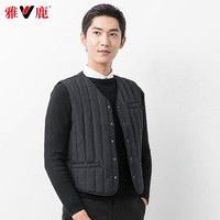雅鹿 2019新款 男款 韩版轻薄内穿背心贴身坎肩男士马甲 YT6107120 黑色 165