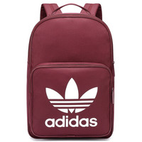 阿迪达斯（Adidas）三叶草 休闲包背包 校园运动风 酒红色