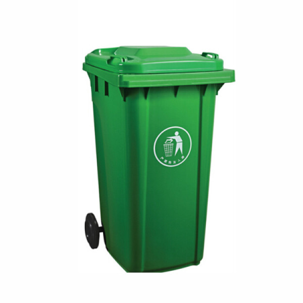 商品峰海(feng hai)环卫户外垃圾桶 加厚带轮轴挂车垃圾桶 绿色100l