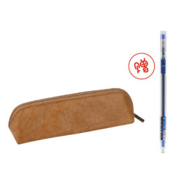 KOKUYO 国誉 PC102 ASSORT 杜邦纸笔袋 茶色 送中性笔 *2件+凑单品