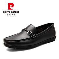 皮尔卡丹（pierre cardin）商务男士休闲圆头套脚皮鞋 黑色 39