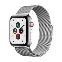 Apple Watch Series 5智能手表（GPS+蜂窝网络款 44毫米不锈钢表壳 米兰尼斯表带 )