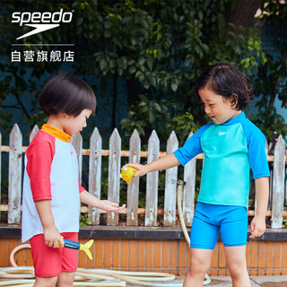 SPEEDO 速比涛 Speedo速比涛 812635F249 游乐果系列 儿童分体泳衣 可爱印花 蓝绿色 4YRS