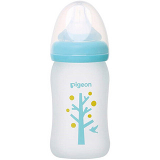 Pigeon 贝亲 经典自然实感系列 硅胶保护层彩绘奶瓶 160ml 小树 0-3月