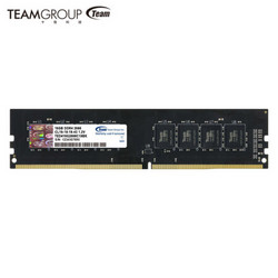 十铨（Team） 16GB DDR4 2666 台式机内存条 黑色