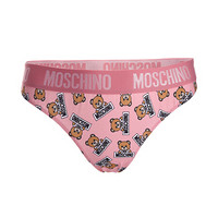 MOSCHINO UNDERWEAR 莫斯奇诺 女士粉色小熊图案内裤 Z A4733 9026 1242 4码