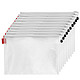 信发（TRNFA）TN-2004-A4（白色） 10个装A4透明网格防水拉链文件袋 PVC加厚旅行收纳袋 办公文具用品资料袋