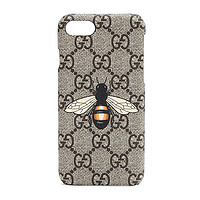 GUCCI 古驰 465786 K5U0N 8919 蜜蜂印花图案 手机壳 (乌木色 、 iPhone 7)