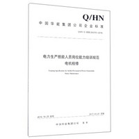 电力生产技能人员岗位能力培训规范电机检修(Q\HN-3-0000.24.015-2016)/中国