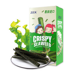 泰国进口(ZEK)儿童休闲零食 小吃 烤海苔卷 脆紫菜卷 原味 27g/盒 *2件