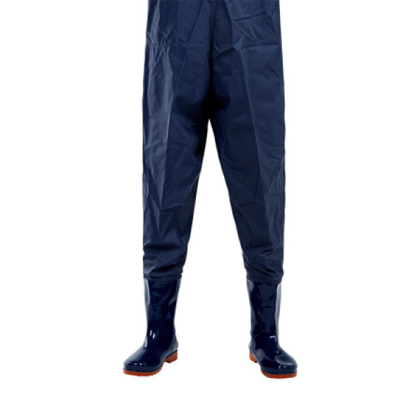 凸乐 连体水裤防水裤子捕鱼下水裤钓鱼下水裤 蓝色下水裤43码 50条装