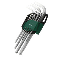世达(SATA)09105A铬钒钢加长球头内六角扳手组套六棱扳手