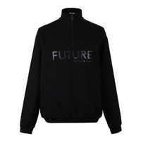 VERSACE JEANS 范思哲 奢侈品 男士黑色棉纤立领字母长袖卫衣 B7GSA7F5 30162 899 L码