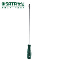 世达（SATA）A系列一字穿心螺丝批 6.5x100MM 绿色 61613