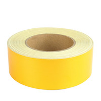 谋福 8406反光胶带 反光标识警戒线墙贴地板贴标志 反光膜警示胶带(5cm宽 纯黄色 长45.7米)