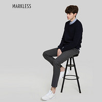 Markless 休闲裤男修身毛呢直筒长裤羊毛加厚裤子CKA3819M 深灰色 180/XL