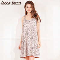 lecca lecca 拉可莉卡睡衣女春秋季吊带公主睡裙家居服可外穿睡衣 LC182MA-WL311 粉底小碎花 m