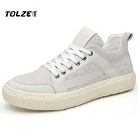 图哲（TOLZE）男士户外运动低帮休闲鞋子 舒适透气 6011 白色 39码