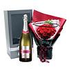 夏桐Me粉红起泡酒&33朵红玫瑰香皂花礼盒 甜蜜新年情人节礼物