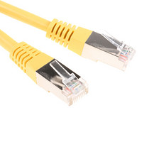 RS Pro欧时 5m 黄色 箔屏蔽双绞线 (FTP) 公至公 5类网线组件